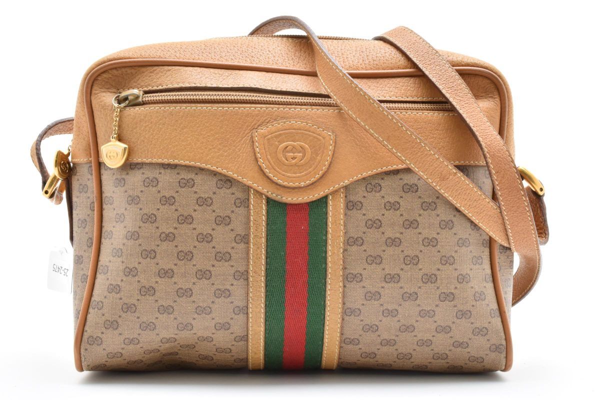 GUCCI グッチ オールドグッチ GGプラス シェリーライン ハンドバッグ