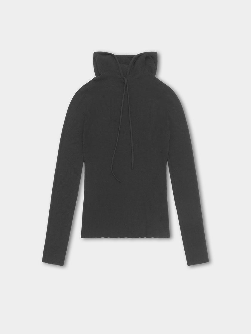 HELIOT EMIL ++ SORTSOL KNIT HOODIE