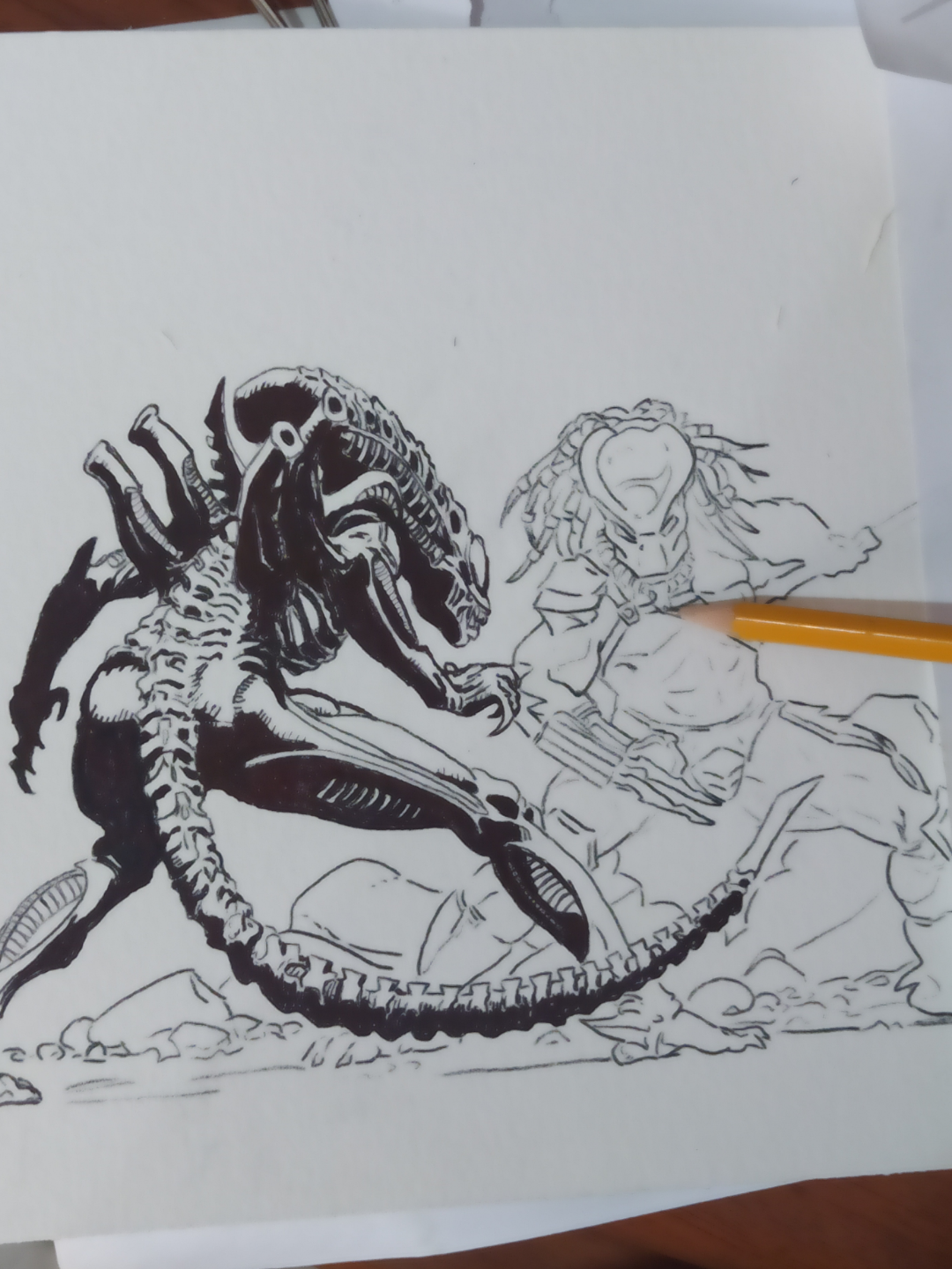 エイリアン vs プレデター 水彩コミックの絵 : r/predator