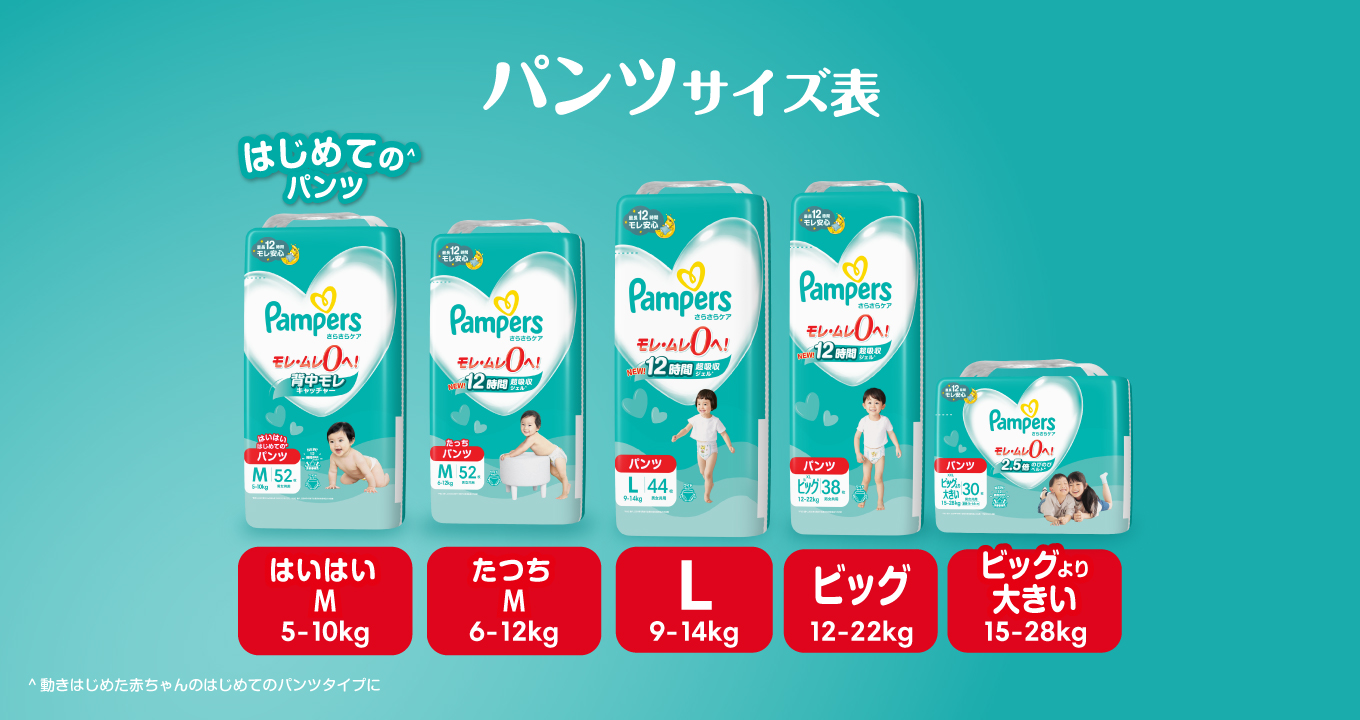 パンパース 肌へのいちばんパンツ L サイズ 4パック XL サイズ1パック