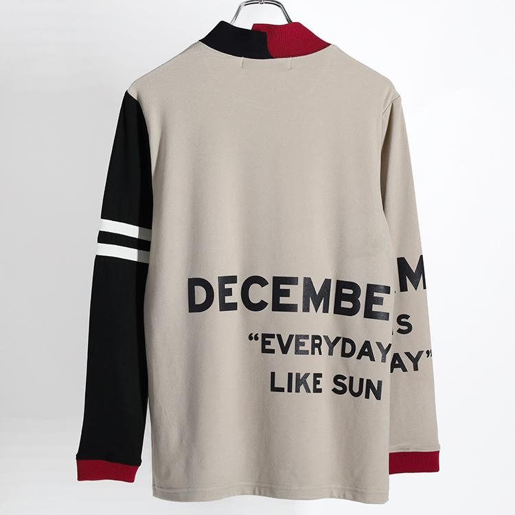 ディセンバーメイ ゴルフ モックシャツ メンズ 長袖 ハイネック 吸湿