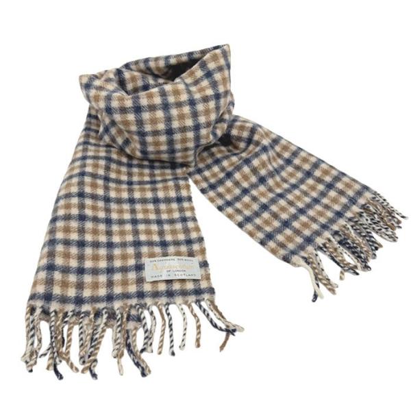 アクアスキュータム Aquascutum マフラー カシミヤウール 送料無料