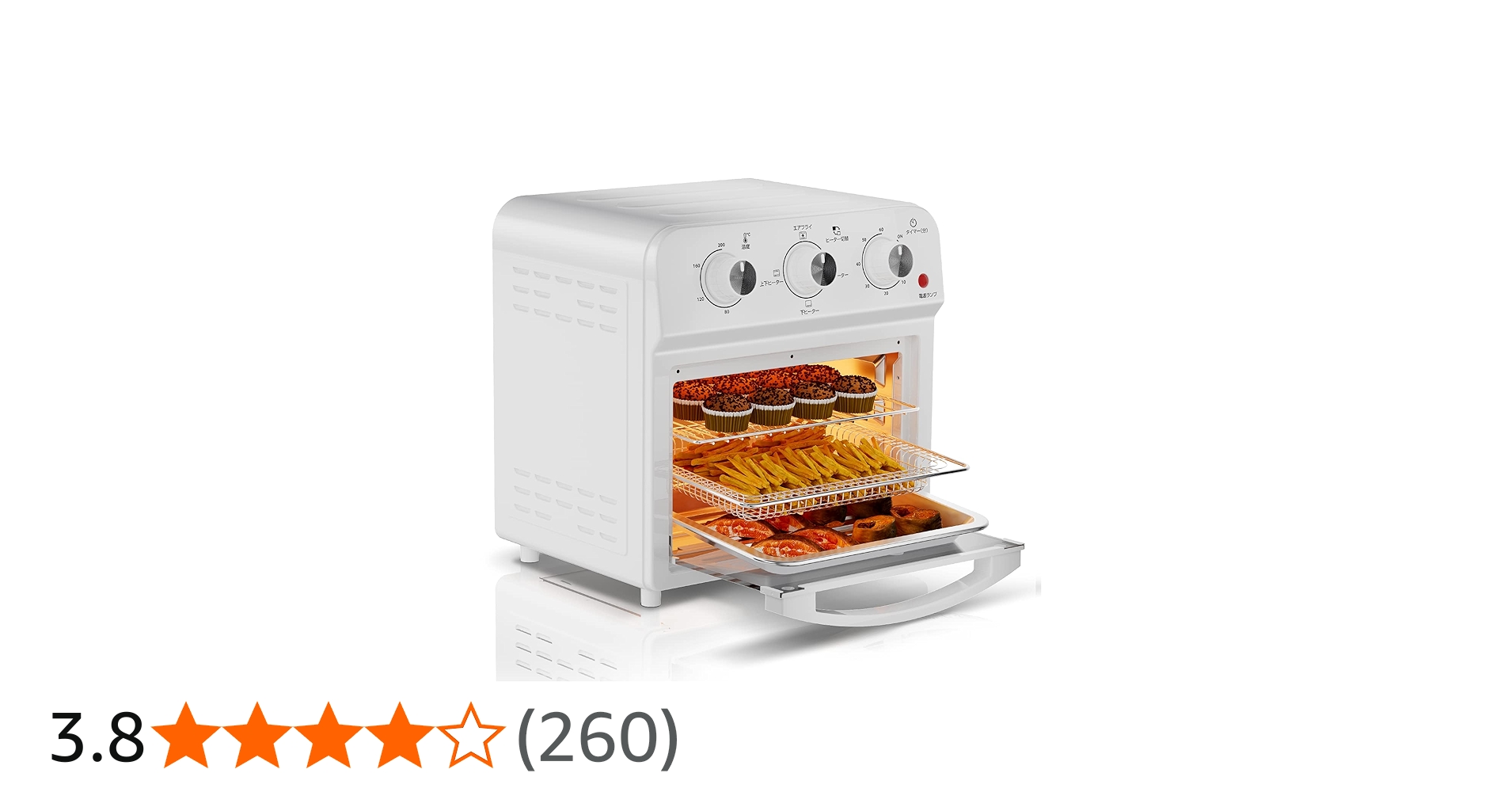 Amazon | トースター 4枚焼き ノンフライヤー機能 60分タイマー 上下