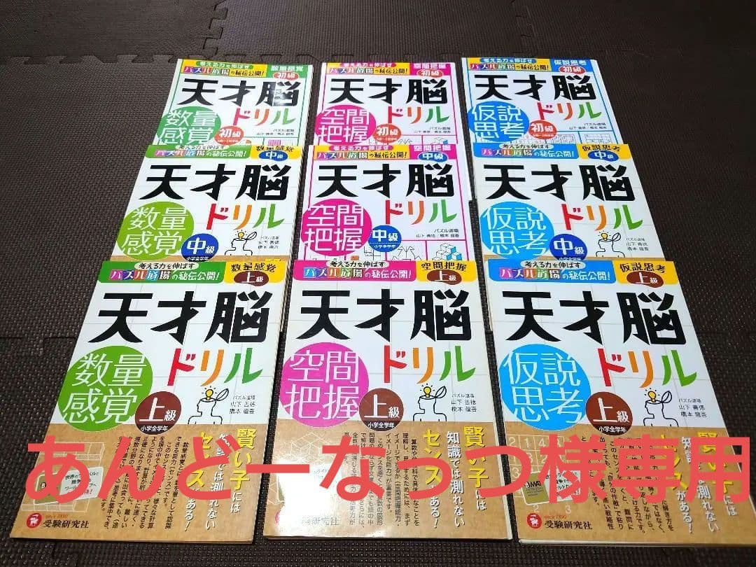 【あんどーなっつ】天才脳ドリル 9冊＋算数ラボ6冊セット 天才脳ドリル ミニ 空間把握 Vol. 2：天才脳ドリルミニ - 小学生の方