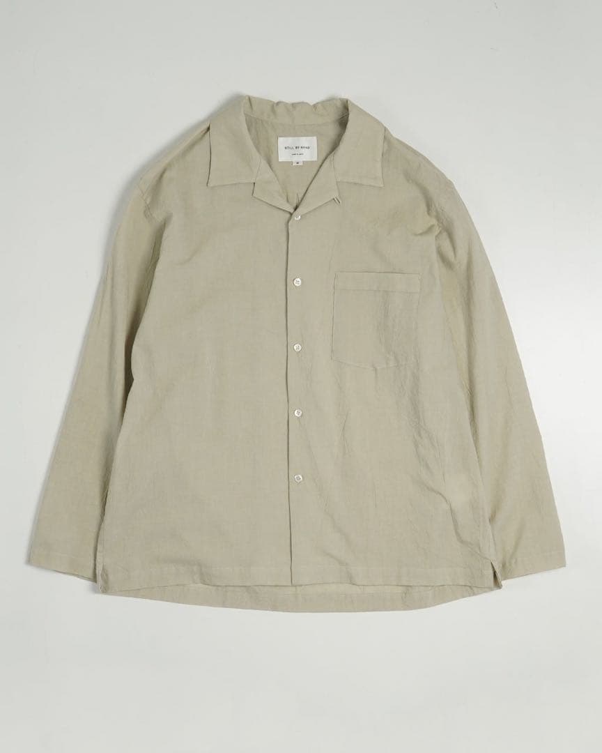 STILL BY HAND SH04252 コットンシルクオープンカラーシャツ STILL BY HAND 