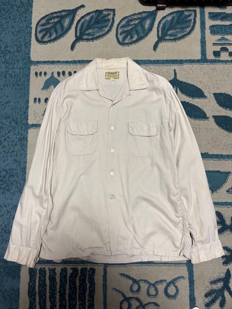 50-60s USA製 McGREGOR マクレガー開襟シャツ ウールレーヨンL 楽天市場】デッドストック 50s ☆ マクレガー レーヨン オープンカラー