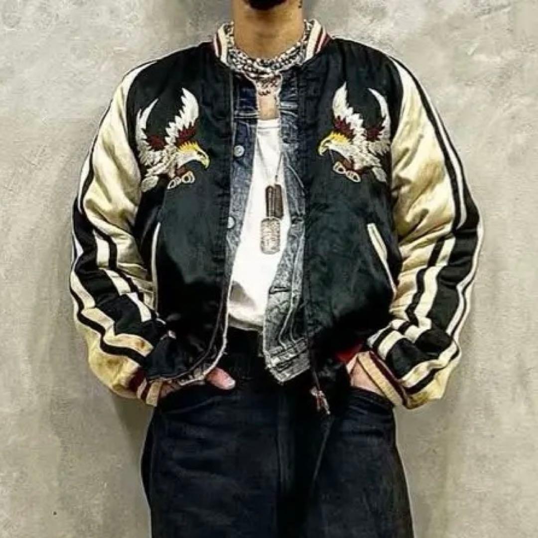 50's スカジャン　Special vintage 40's 50's SPECIAL VINTAGE TTS ZIPPER DRAGON&EAGLE SOUVENIR JACKET