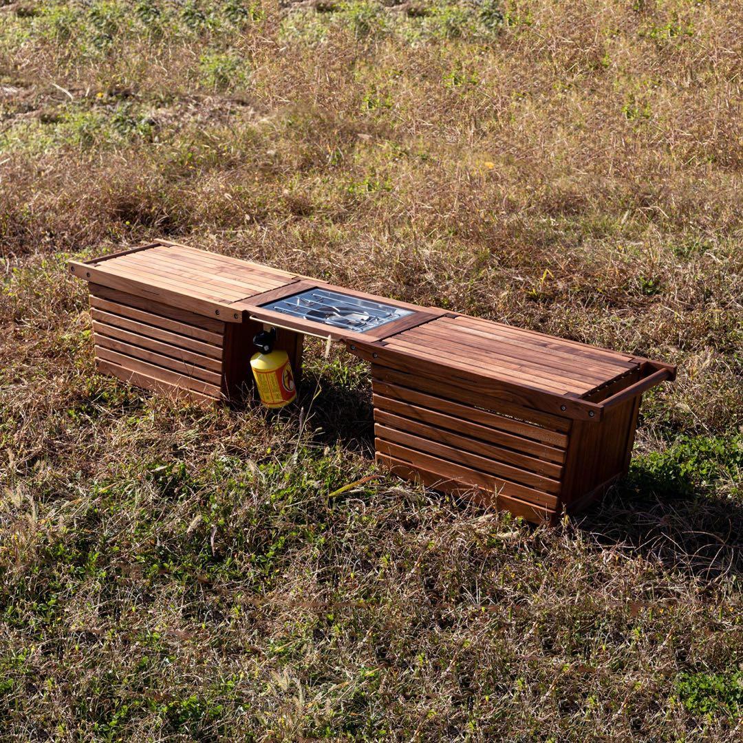 ikiki シェルコンMウォルナット ソリッドトップパネル　各2バーナーテーブル IKIKI ソリッドトップパネルMウォルナット | ほったらかしキャンプ場