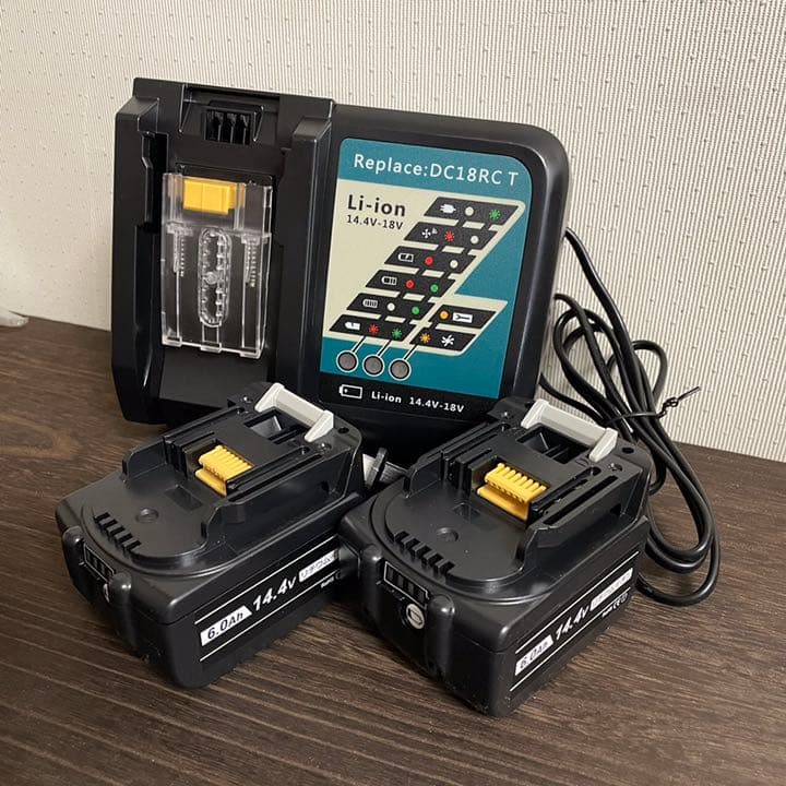 PSEマーク取得商品　マキタ　14.4v6.0ah 互換バッテリー2個＋充電器 PSEマーク取得商品 マキタ 14.4v6.0ah 互換バッテリー2個＋充電器 PSE